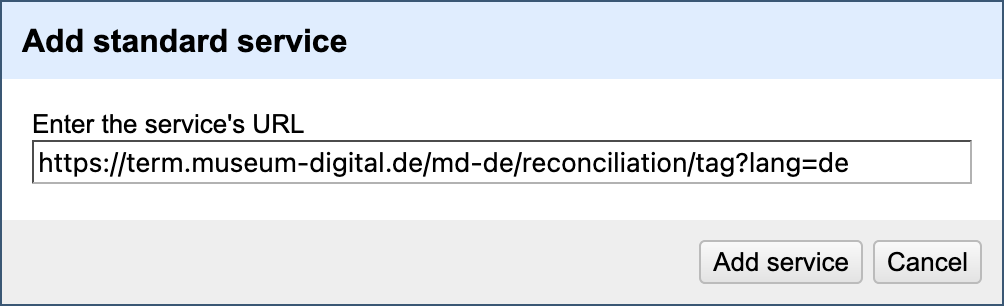 Screenshot from OpenRefine