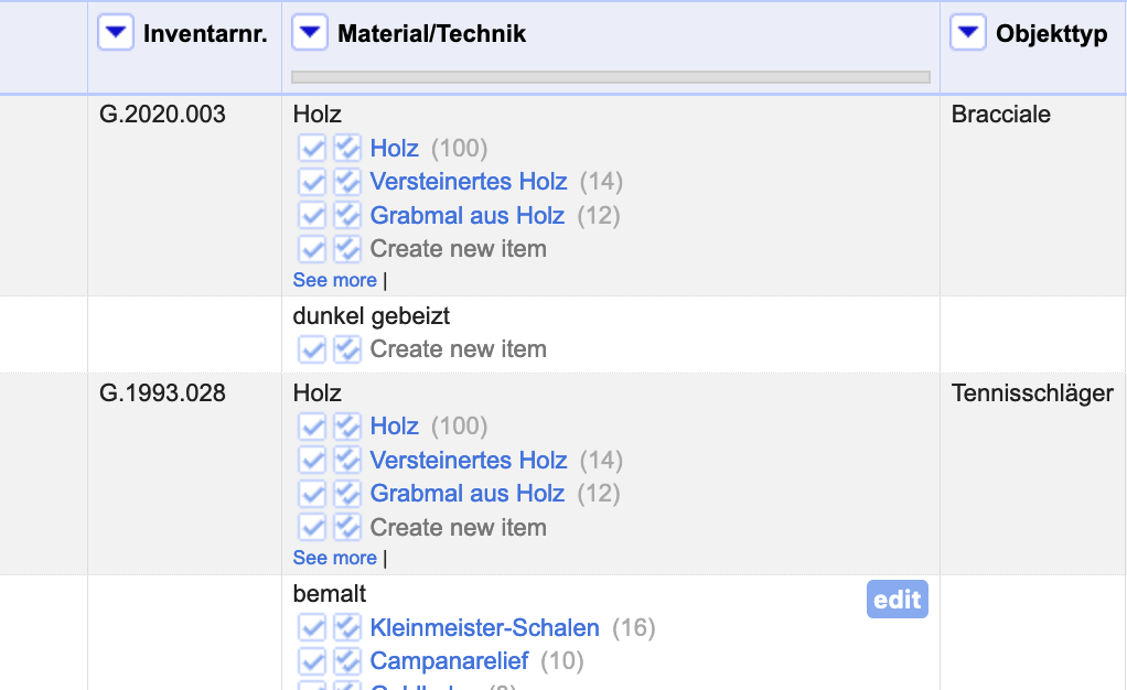 Screenshot from OpenRefine